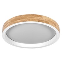 Led Deckenleuchte Holz Metall Weiß Osram 3000K Click-Dim Ø41Cm Deckenlampe BüRo