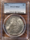 1896 P Morgan Silver Dollar - Nice! Mint State - PCGS MS63 - Reference #2211