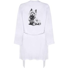 'Norwich Terrier Portrait' Adult Dressing Robe / Gown RO057629 