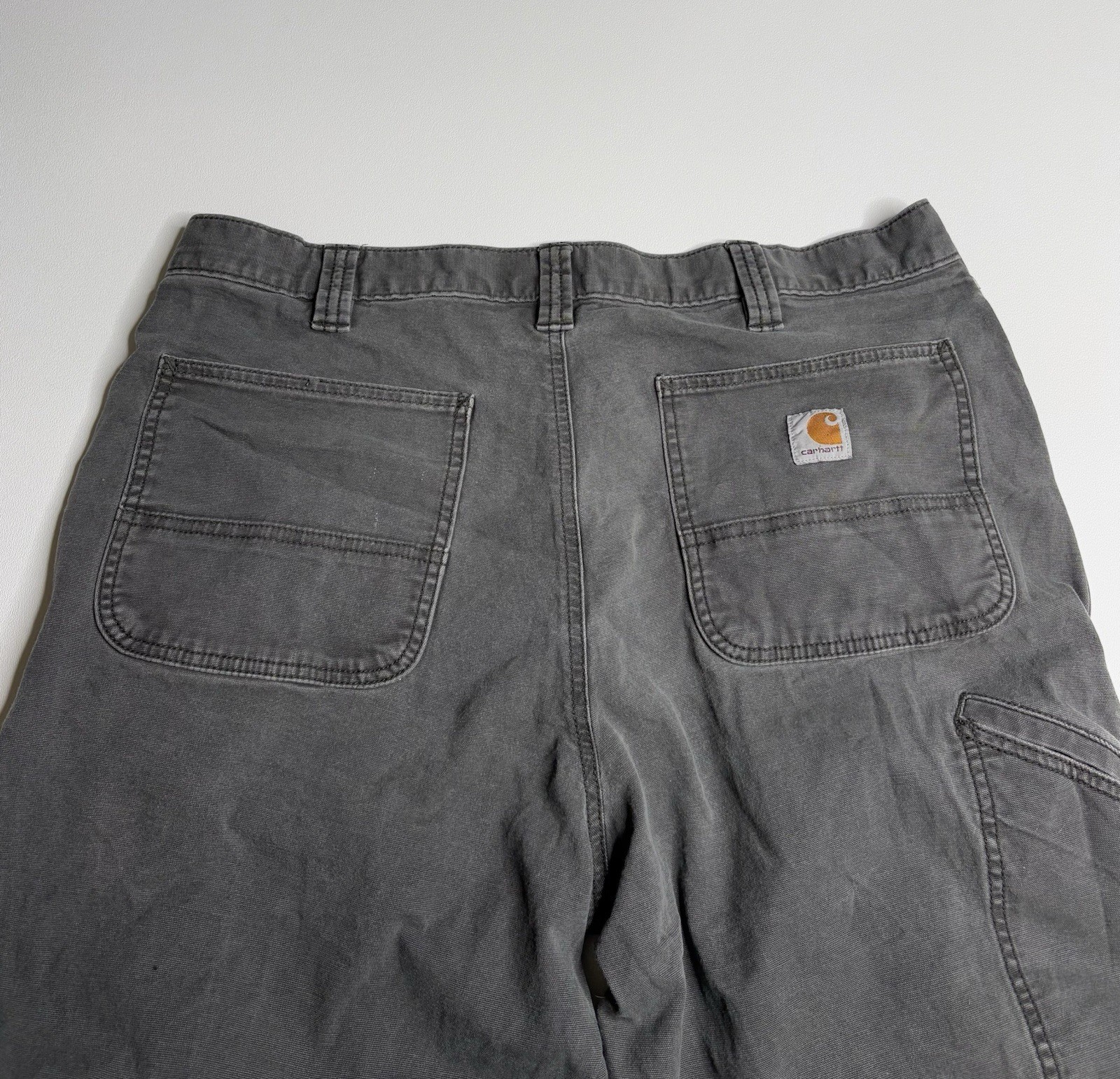 Carhartt Rigby Rugged Flex Canvas Relaxed Fit Pants 102291 306 Grey Mens 37 x 32 thumbnail 9