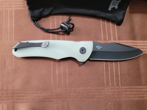 Buck 842 Sprint Ops Pro Jade G-10 Ball Bearing Flipper BOS S30V Made In U.S.A. - Picture 3 of 7