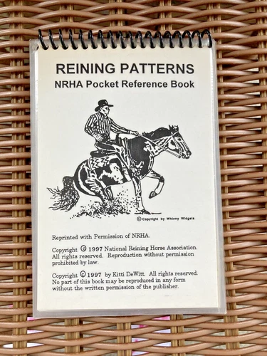 Vintage NRHA REINING PATTERNS Pocket Book Reference Whinny Widgets Spiral 1997