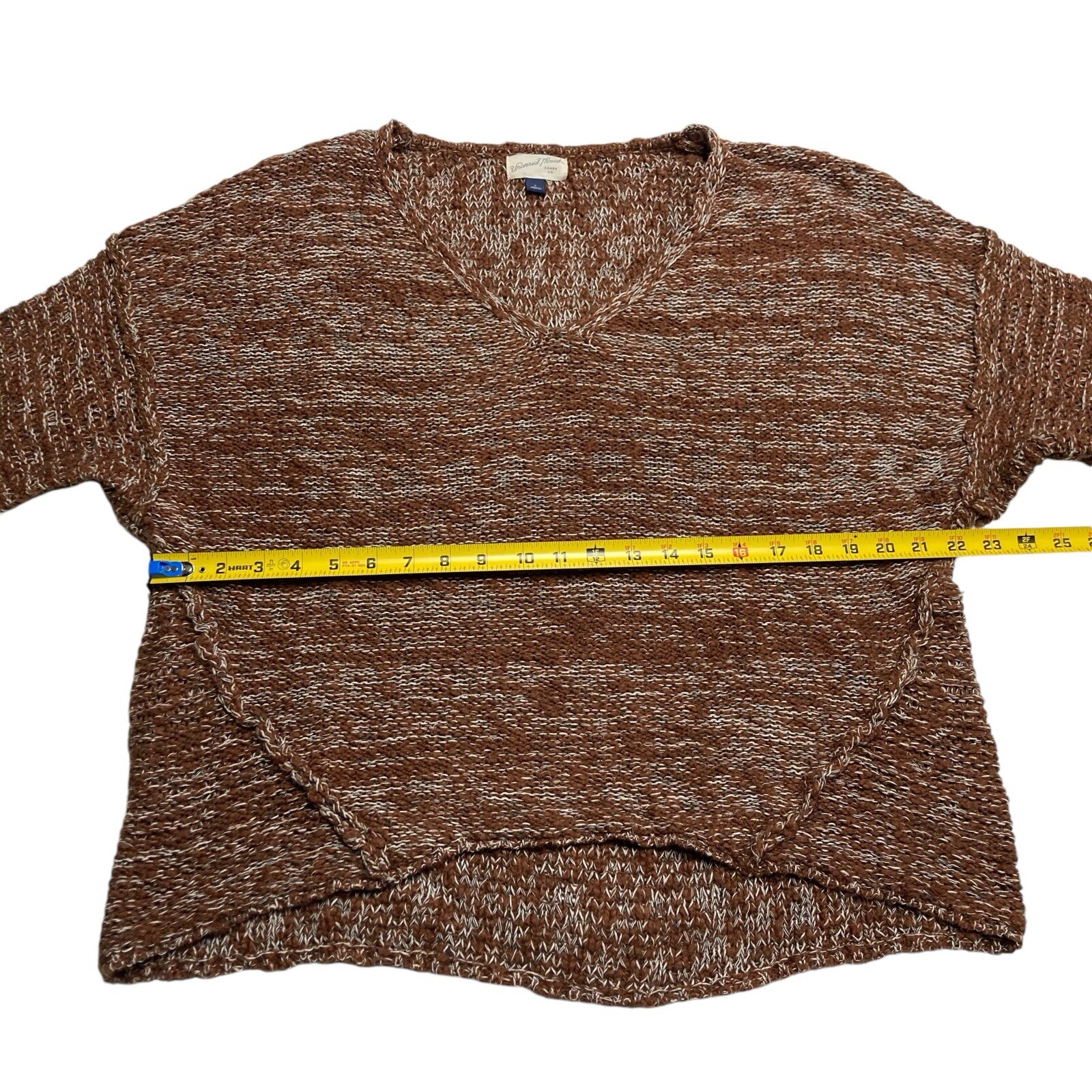 Universal Thread Brown & White Long Sleeve V-Neck… - image 5