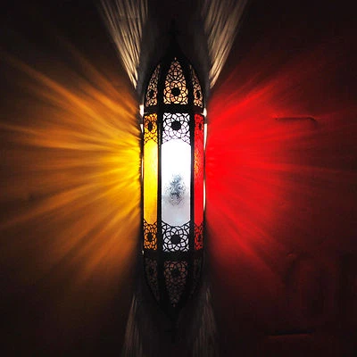 Lampe Murale Orientale En Verre Coloré Lampe Murale Marocaine COMERA MULTI - Photo 1/2