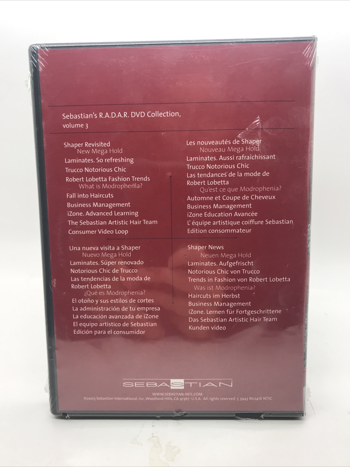 Sebastian Internationals R.A.D.A.R. DVD Collection Vol 3 (2003) Brand New Sealed
