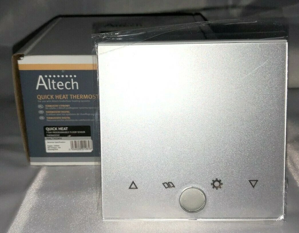 Altech HALTHSWH Quick Heat Touch Screen Programmable Thermostat White 16A  BNIB | eBay