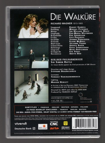 RARE 2 DVD ★ Wagner : Die Walküre - Rattle, Braunschweig ★ BelAir Comme Neuf - Picture 2 of 2
