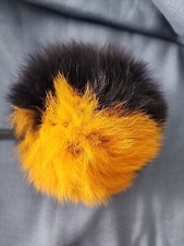 furry pom pom purse charm/keyring
