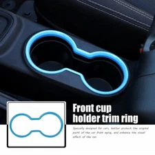 Front Cup Holder Trim Decor Cover for 2011-17 Jeep Wrangler JK Accessories Blue