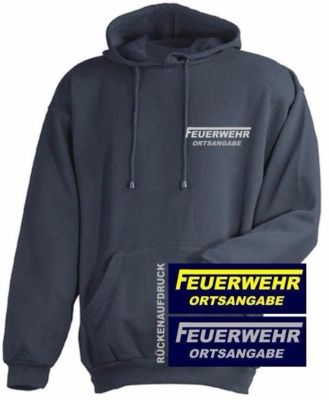 FEUERWEHR Kapuzen Sweat-Shirt / Kapuzen Pullover navy