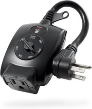 GE Sensing Timer, Plug-in, Outdoor, Weather Resistant, Dusk to Dawn, Daily Cycle