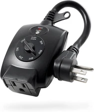 GE Sensing Timer, Plug-in, Outdoor, Weather Resistant, Dusk to Dawn, Daily Cycle