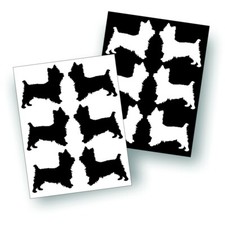 12X Yorkie Yorkshire Cairn Scottish Terrier Vinyl Decal Sticker for Car or Truck