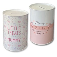 Mother's Day Money Tin Metal Box Moms Saving Fund Jar Birthday Gifts Present UK