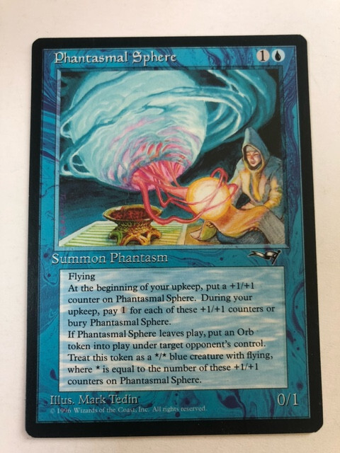 1x Phantasmal Sphere 1996 Alliances Magic Cards, COMBINED SHIPPING