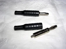 POMONA ELECTRONICS 5170-0 BANANA PLUG 14 AWG  BLACK LOT OF 2