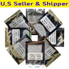 ROUND CUBIC ZIRCONIA CZ LOOSE STONES 1000 PCS  GREAT QUALITY SHIP in U.S.A