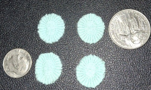 4 Dollhouse Table Doilies Placemats Potholders Crochet Round/Oval Teal Blue