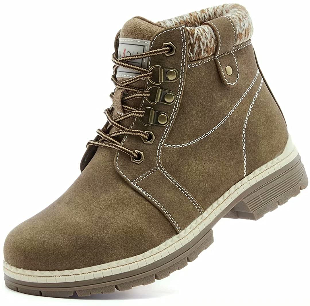 ANJOUFEMME Winter Walking Hiking Boots 