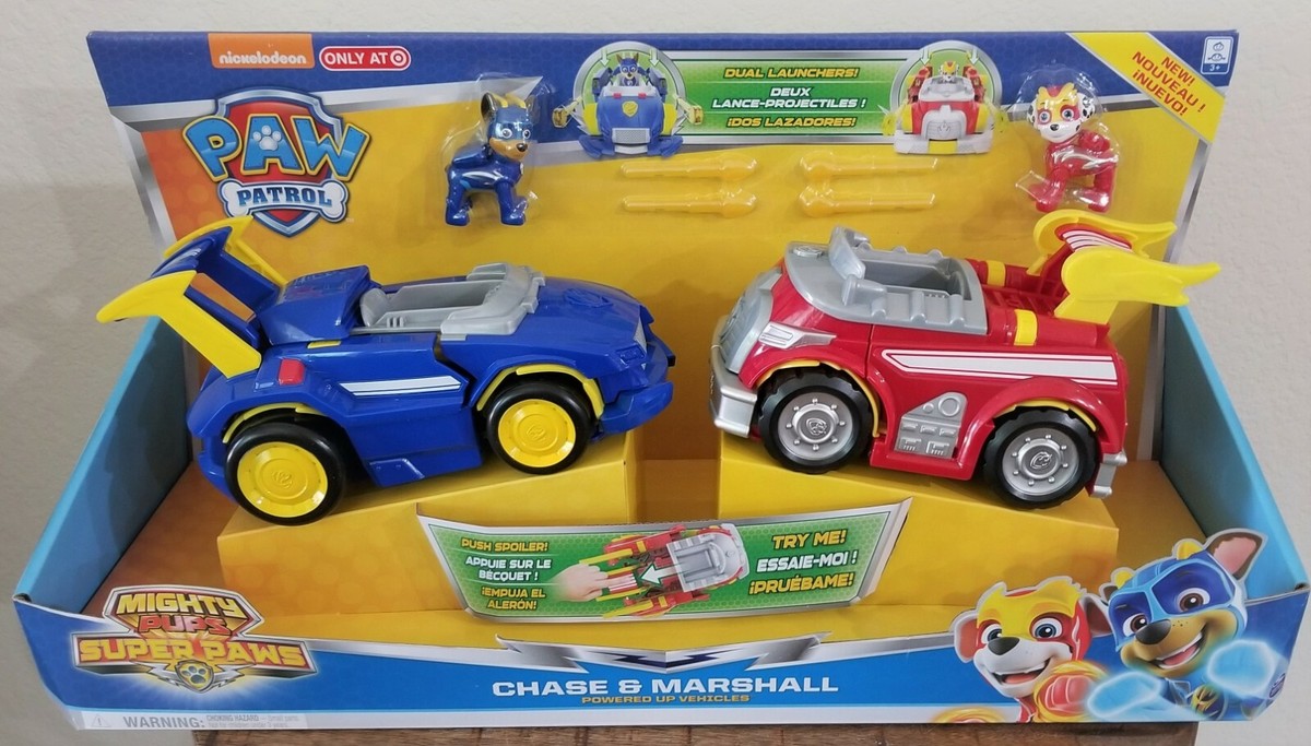 PAW PATROL Mighty Pups Super Paws Powered Up Vehicles - Chase