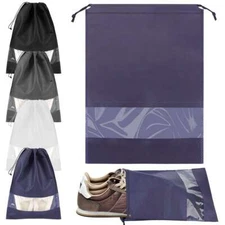 1-4 Pack Shoe Dust Bags Anti Yellowing Non-woven Dust-proof Bag With Drawstring