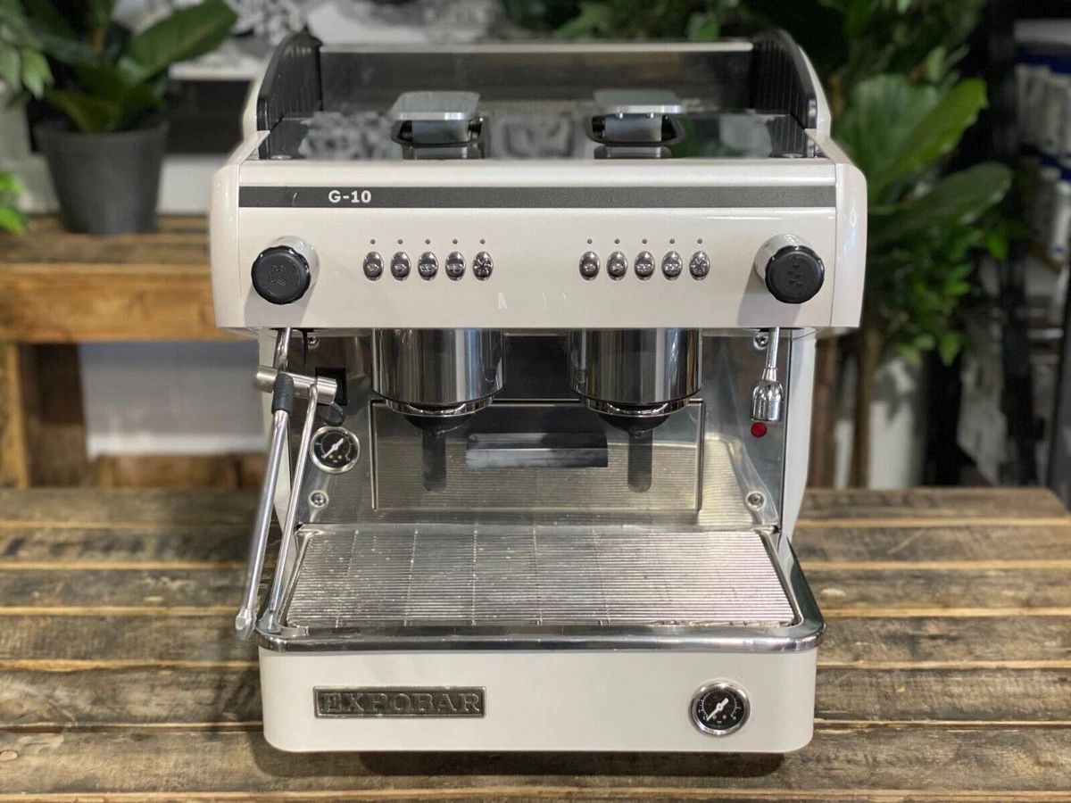 EXPOBAR G10 COMPACT CAPSULE 2 GROUP WHITE ESPRESSO COFFEE POD MACHINE