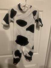 Rubies Ez On Rompers Cow Costume 2 Piece Jumpsuit  Hood Infant Size 6-12 Months