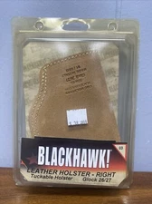 Blackhawk Leather Tuckable Holster For Glock 26/27, Size 03, RH, NIB