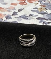 Great Braided Rope Ring Band 925 Sterling Silver Unisex Size 7 6g
