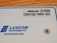 LUXCOM OM-100 MM-SC Fiber Optic Ethernet Transceiver 100BASE TX to 100BASE-FX