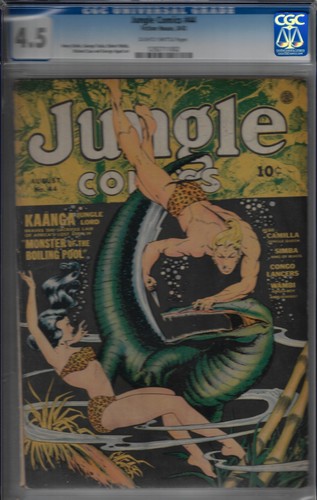 JUNGLE COMICS #44-CGC4.5- KAANGA CVR- 1943 WWII COMIC