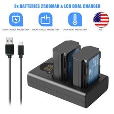 2X 7.2V 2500mAh Battery USB Charger NP-FZ100  For Sony Alpha A7 IV  7IV Camera