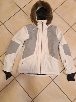 Free Jet Schneejacke für Frauen Marke Roxy Gr. M Farbe weiss-grau