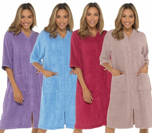 womens zip dressing gown