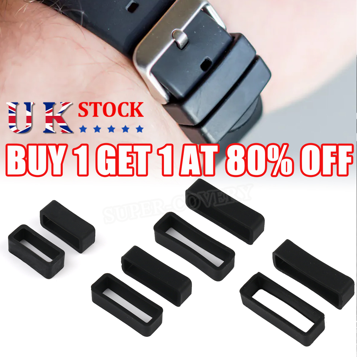 2PCS Watch Strap Keeper Loop 18mm 26mm Replacement Holder