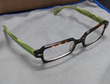 Scojo New YORK Eyeglasses FRAMES ONLY mod. Mercer St. Tortoise  Lime 47 16 140