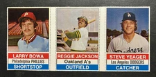 1976 Hostess Panels 145/146/147 LARRY BOWA/REGGIE JACKSON/STEVE YEAGER - LQQK