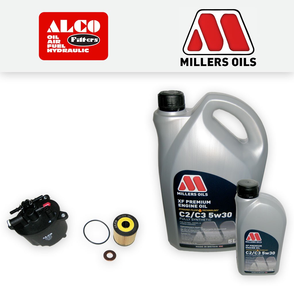 SERVICE KIT for PEUGEOT 407 2.2 HDI OIL FUEL FILTERS +XF C2/C3 OIL (2006-2010)