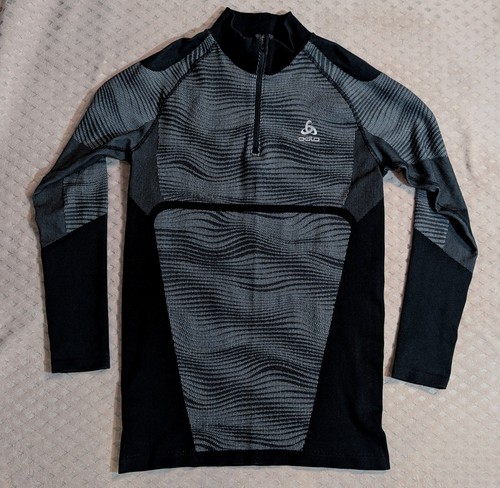 ODLO Men's Performance Blackcomb 1/2 Zip Top Premium Seamless Baselayer Size XL