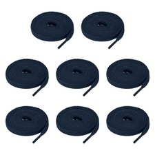 4 Pairs Flat Shoe Laces 5/16" x 180" Polyester Sneaker Shoestring, Dark Blue