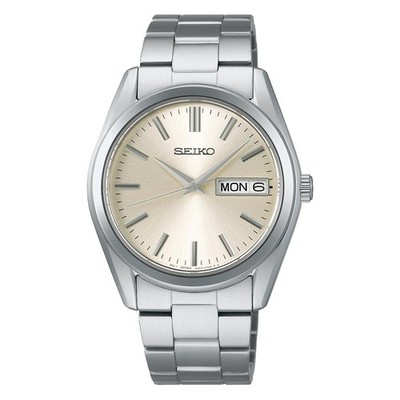 SEIKO Selection S SBTH007 Gold Day Date Quartz Champagne Men's