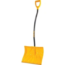 18 in. Ergonomic Mountain Mover Metal Handle Plastic Snow Shovel