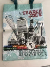 NWT Trader Joe’s Boston Reusable Bag Grocery Shopping Tote Gift Bag
