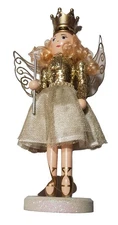 13.5” Sugar Plum Fairy Nutcracker Princess Angel Ballerina Christmas Wood & Gold