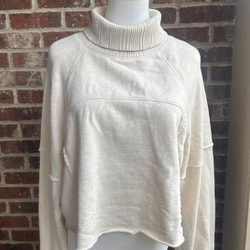 Medium Aerie cream mock neck sweater
