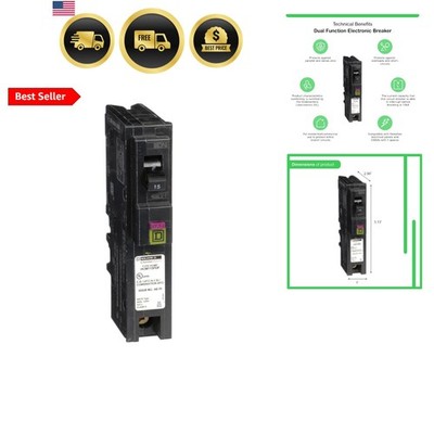 Square D by Square D - Homeline Plug-On Neutral 15 Amp Single-Pole Dual Funct...