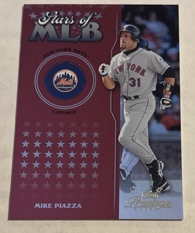 2004 Playoff Prestige Stars of MLB Foil- #/100- Mike Piazza #MLB-3 HOF🔥🔥