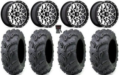 MSA Portal 14'' Wheels Machined 28'' Zilla Tires Can-Am Maverick X3