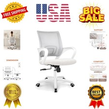 Office Desk Computer Chair Ergonomic Mesh Gaming Cushion Seat with Comfy Lumb...