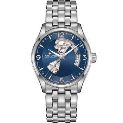 Hamilton Jazzmaster Open Heart Automatik 42 mm blaues Zifferblatt Uhr H32705141
